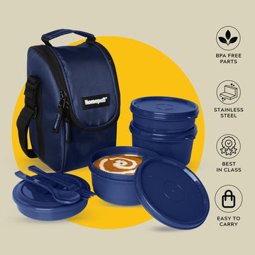 Steel Lunch Box, Set of 4
